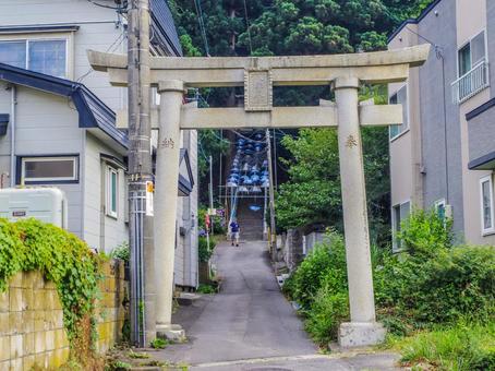 【青森県】青森市・浅虫八幡宮 浅虫八幡宮,神社,浅虫温泉の写真素材