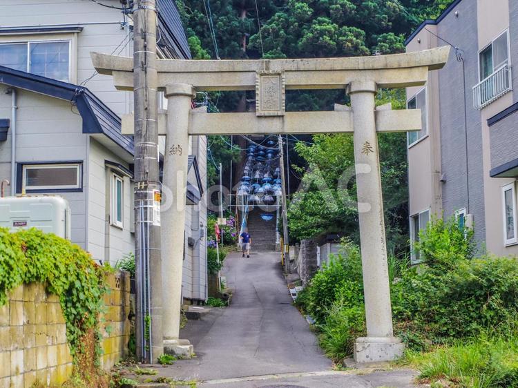 【青森県】青森市・浅虫八幡宮 浅虫八幡宮,神社,浅虫温泉の写真素材