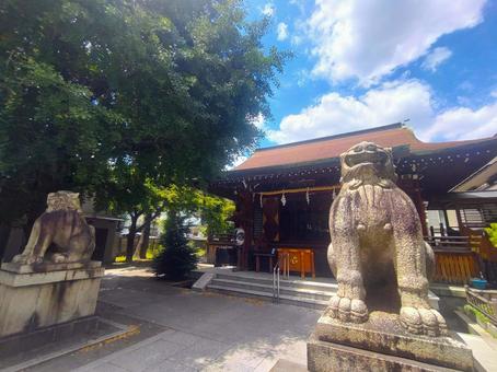 写真素材:東京都 鎧神社の拝殿1 写真素材:東京都 鎧神社の拝殿1 鎧神社,平将門公,狛犬の写真素材