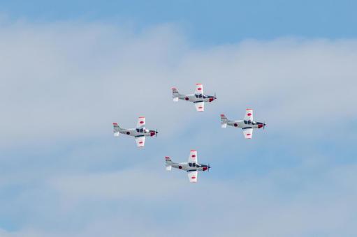日本・芦屋航空祭のパノラマビュー 飛行機,航空機,旅客機の写真素材