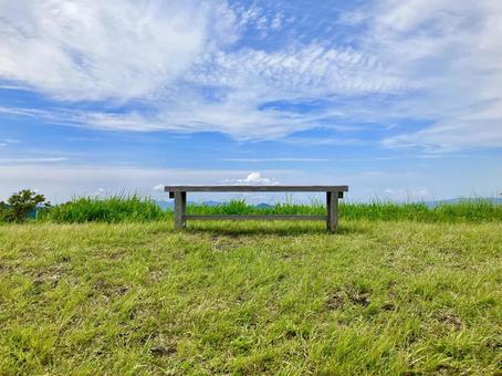 押戸石の丘/ベンチ 押戸石の丘/ベンチ おしといし,おしといわ,押戸石の写真素材