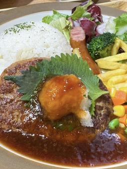 和風ハンバーグ定食2 和風ハンバーグ定食,和風,和風ハンバーグの写真素材