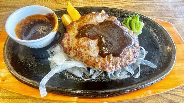 ハンバーグステーキ ハンバーグステーキ ハンバーグ,食事,食べものの写真素材