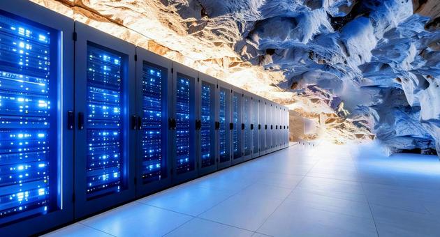 洞窟サーバールームの写真