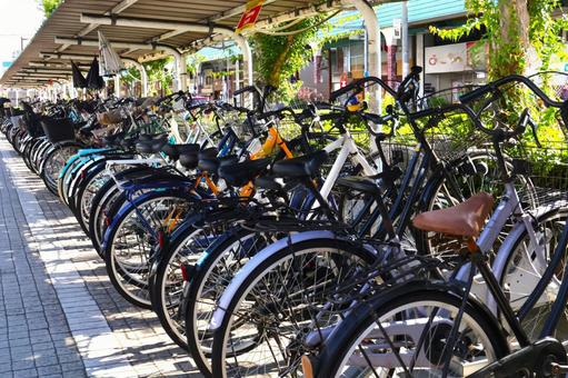 自転車置き場・駐輪場(近鉄布施駅前) 自転車置き場・駐輪場(近鉄布施駅前) 自転車置き場,駐輪場,自転車の写真素材