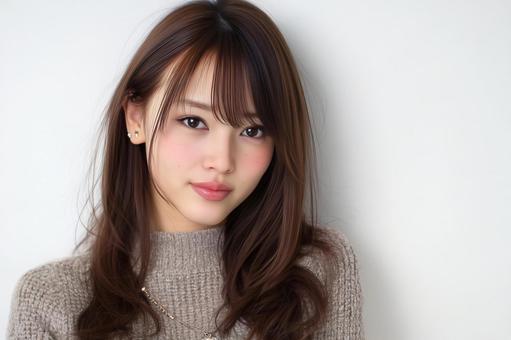 女性のアップ写真 女性のアップ写真の写真