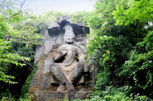 鷹取山の磨崖仏 鷹取山の磨崖仏 横須賀,鷹取山,磨崖仏の写真素材