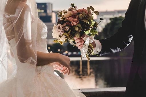Bouquet and bride and groom, JPG Bouquet and bride and groom, bride, bridegroom, bride and groom, JPG