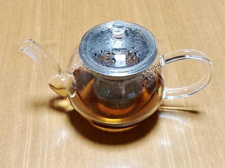 紅茶のポット ポット,紅茶,ガラスの写真素材