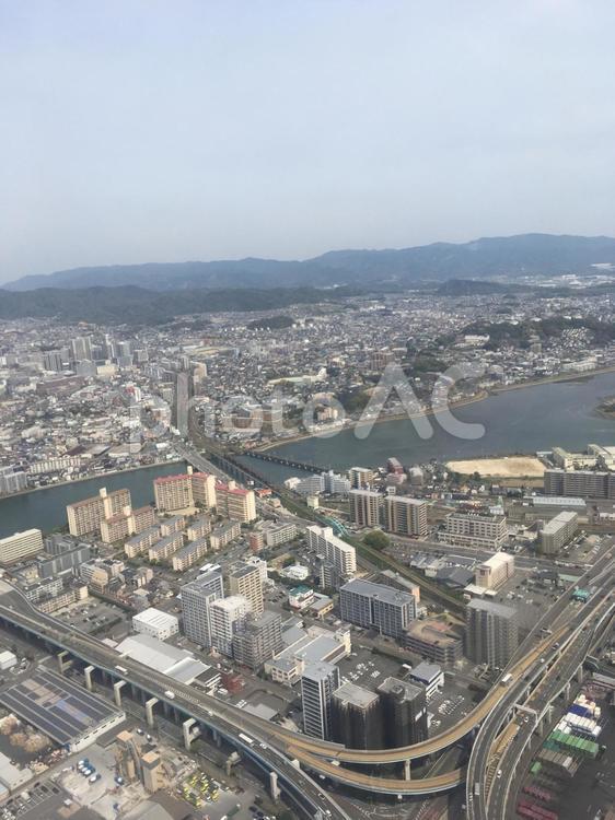 空中写真（福岡市東区） 福岡市,東区,箱崎の写真素材