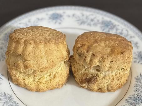 スコーン2種 スコーン,ティータイム,アフタヌーンティーの写真素材