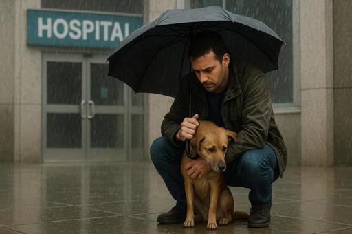 病院前の雨の待機時間 病院前の雨の待機時間の写真