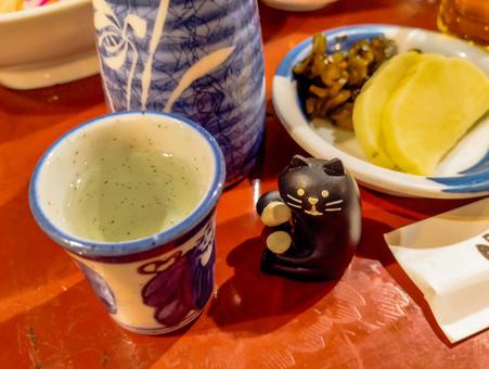 湯上がりの日本酒は最高です 日本酒,一献,懐石の写真素材