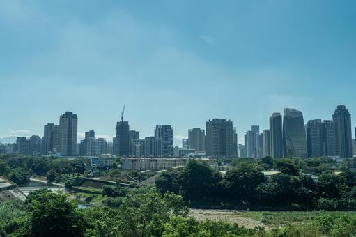 高層ビルが並ぶ台中の街並み 台湾,台中,アジアの写真素材