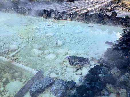 草津温泉 草津温泉,温泉,酸性の写真素材