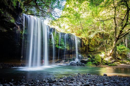 熊本県　鍋ヶ滝の風景 鍋ヶ滝,熊本,滝の写真素材