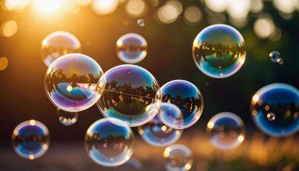 シャボン玉の写真