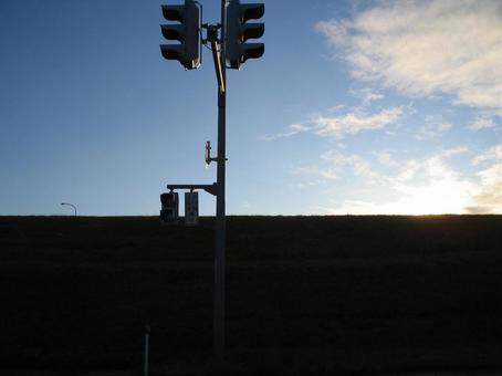 信号01 信号,屋外,街の写真素材