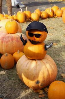 大沼国定公園のかぼちゃのお化け かぼちゃ,大沼国定公園,ハロウィンパーティーの写真素材