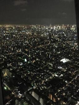 スカイツリーからの夜景 スカイツリーからの夜景の写真