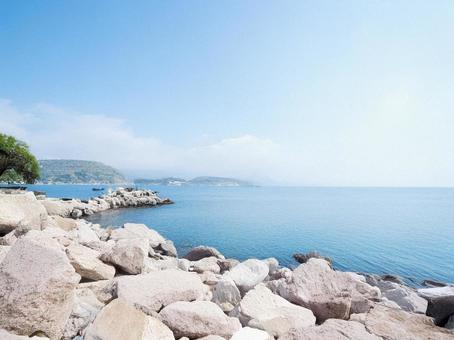 青空と海 青空と海 海,岩,海岸の写真素材