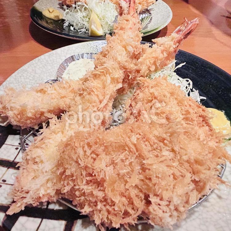 エビフライとヒレカツ エビフライ,海老,ヒレカツの写真素材