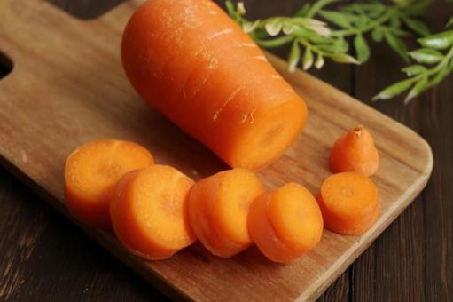 食材の輪切り人参 食材の輪切り人参の写真