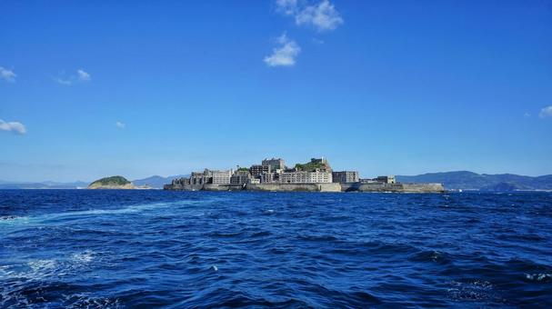 軍艦島の光景 軍艦島,長崎,世界遺産の写真素材