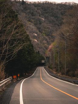 田舎道 田舎道の写真