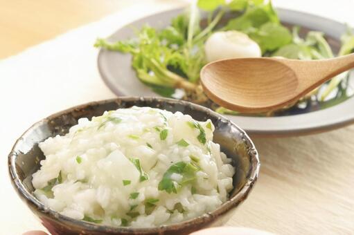 春の七草粥 春の七草,七草,七草粥の写真素材