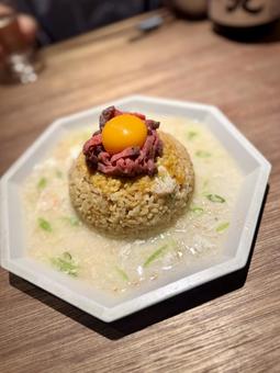 あんかけとエビのチャーハン あんかけとエビのチャーハン あんかけ,エビ,卵黄の写真素材