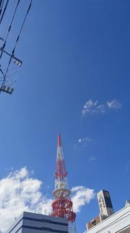 タワー　見上げる　　 タワー,見上げる,空の写真素材