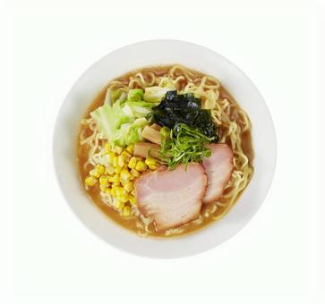 味噌ラーメン 真俯瞰 味噌ラーメン 真俯瞰の写真