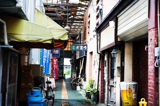 路地 路地,商店街,町の写真素材