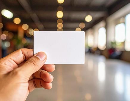 明るいモールのカードのモックアップの写真