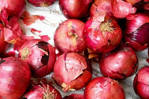 赤い玉ねぎの写真