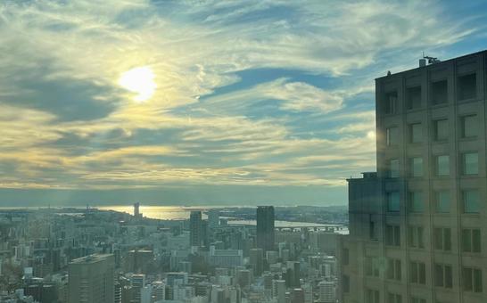 美しい朝焼け 美しい朝焼け 朝焼け,神々しい,早朝の写真素材