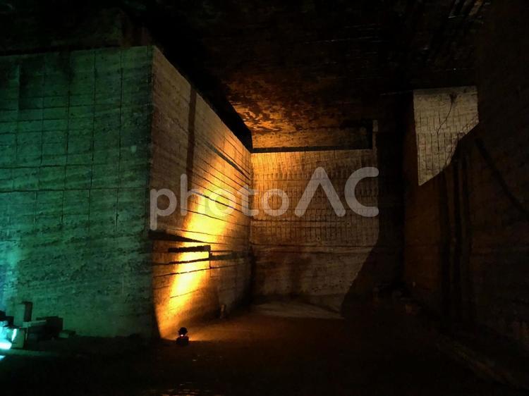 大谷石採掘場跡 大谷石採掘場,大谷,採石の写真素材