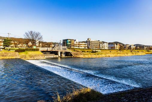 京都　春の鴨川・風景　 京都,風景,自然の写真素材