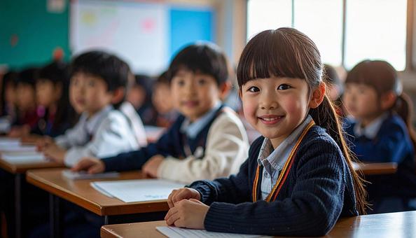 英会話教室で学ぶ子供たち 英会話教室で学ぶ子供たちの写真
