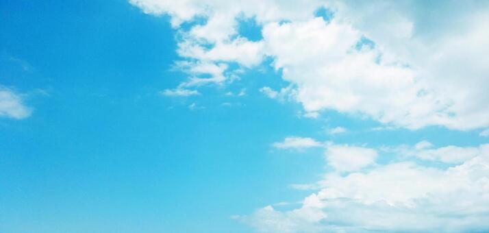 Bright blue sky white cloud refreshing sky blue background material, খালি, নীল আকাশ, আবহাওয়ার পূর্বাভাস, JPG