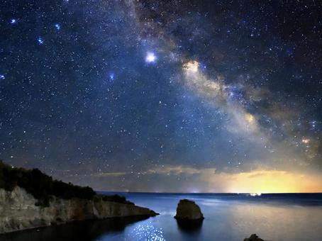 綺麗な海と星空 綺麗な海と星空の写真