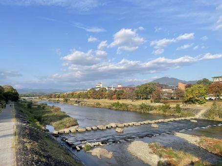 鴨川 京都府,京都市,鴨川の写真素材