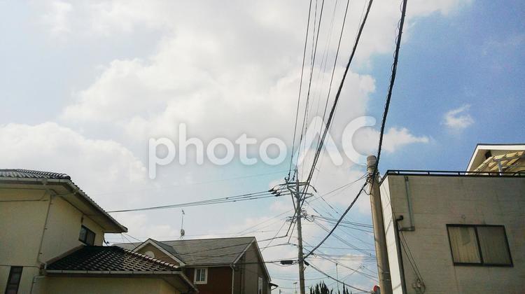 空　住宅地　 空,住宅地,地方の写真素材