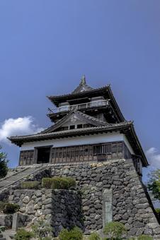 Photo, maruoka city, japan 100 cities, castle tower, 