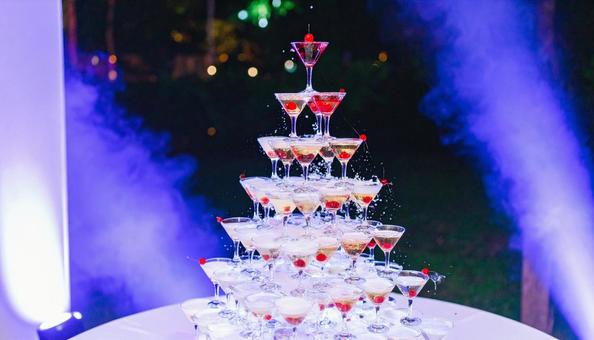 シャンパンタワーの写真