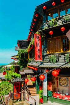 【台湾】九份のレトロな風景 【台湾】九份のレトロな風景 台湾,九份,レトロの写真素材