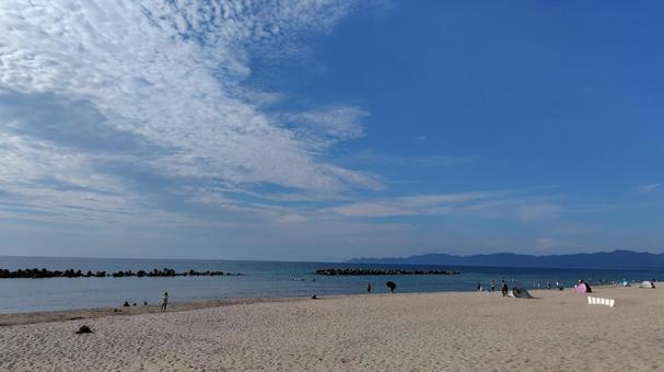 砂浜、海、青空 砂浜、海、青空 海,砂浜,空の写真素材