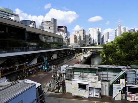 駅改良工事中のJR御茶ノ水駅 駅改良工事中のJR御茶ノ水駅 御茶ノ水駅,御茶ノ水,お茶の水の写真素材