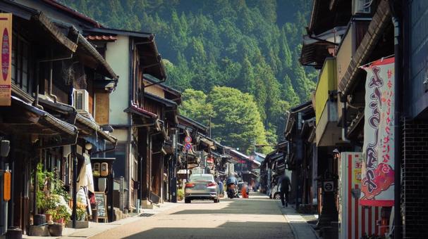 岩村城下町 岩村町,城下町,商店街の写真素材